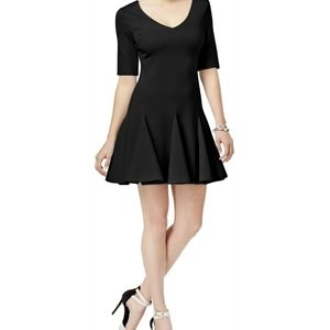 Guess Black Aislynn Fit & Flare Dress S